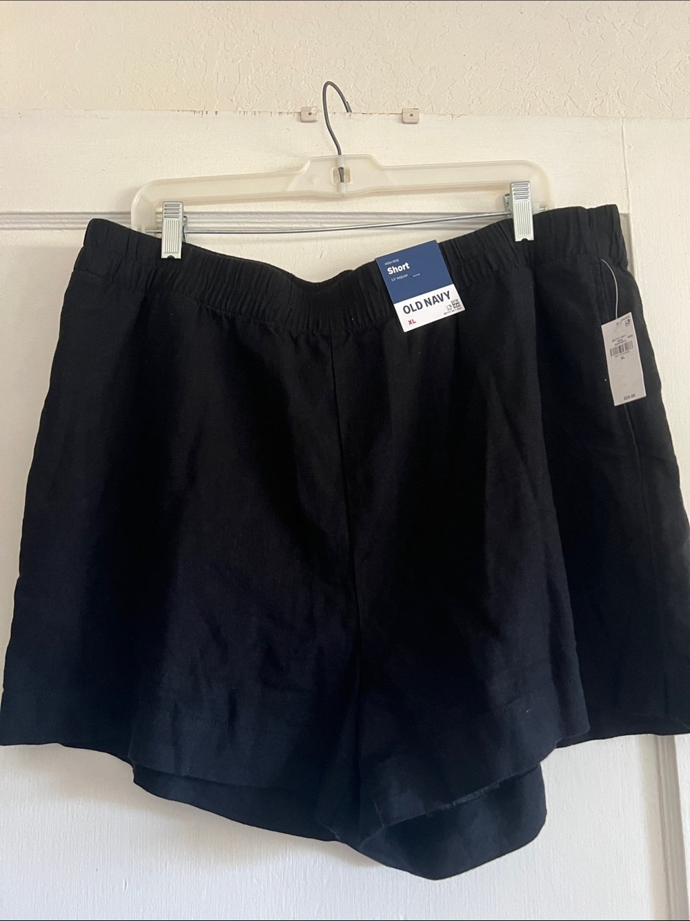 Old Navy Black High-Waist Elastic Shorts